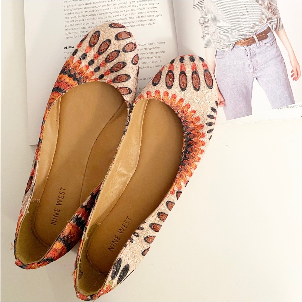 Nine West Smart Move Boho Multicolor Ballet Flats
